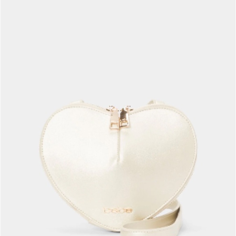 Bebe Heart-Shaped Crossbody Bag (one red, one gold)